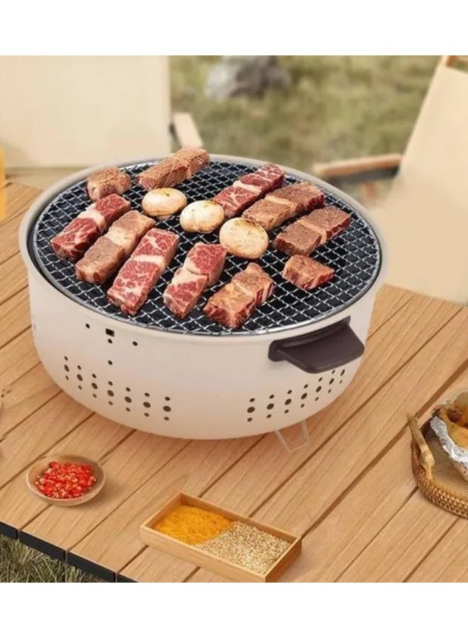 Camping Grills Portable Removable Charcoal Oven with Grill Net Compact Outdoor Cooking Equipment for Hiking and Camping Trips - Image 1